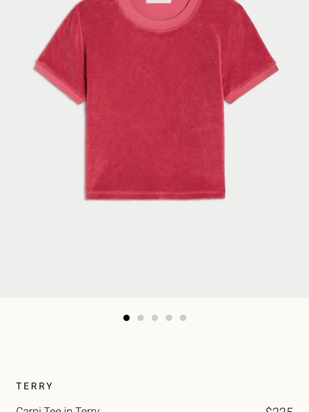 Suzi Kondi Terry Short Sleeve Tee in Limited Framboise Color
